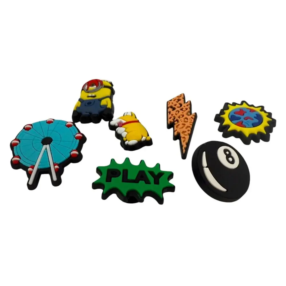 7 Shoe Charms Decorations Assorted Play 8 Ball Dog Earth